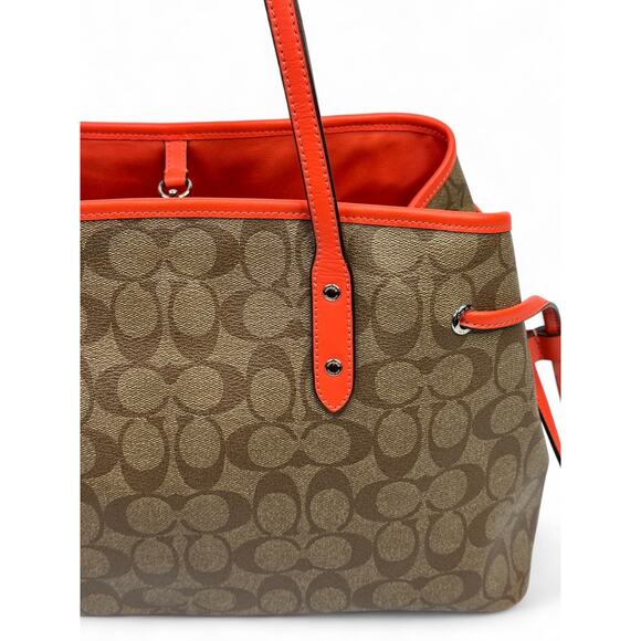 Coach Signature Coated Canvas Drawstring Carryall Bag - Picture 6 of 16